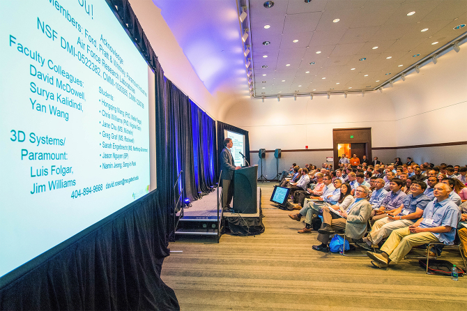 Conference hall filled with attendees