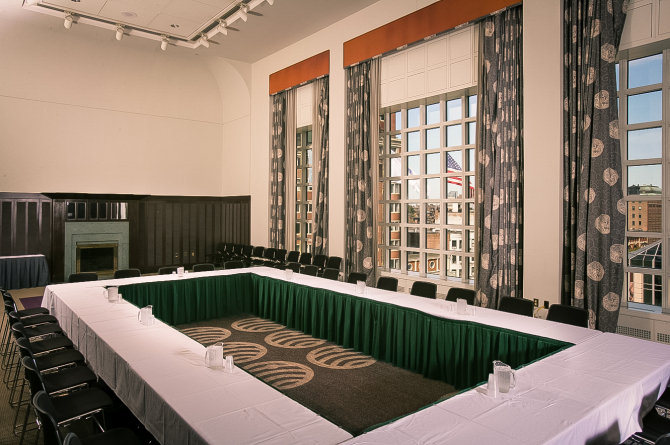 Conference hall filled with attendees