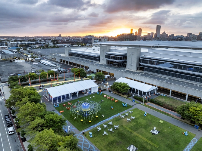 Conference hall filled with attendees