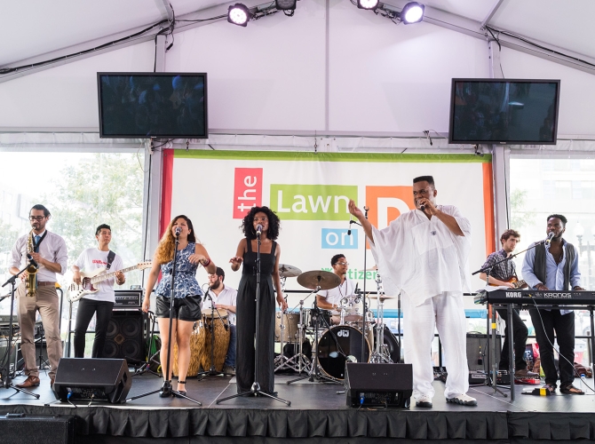 Conference hall filled with attendees